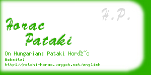 horac pataki business card